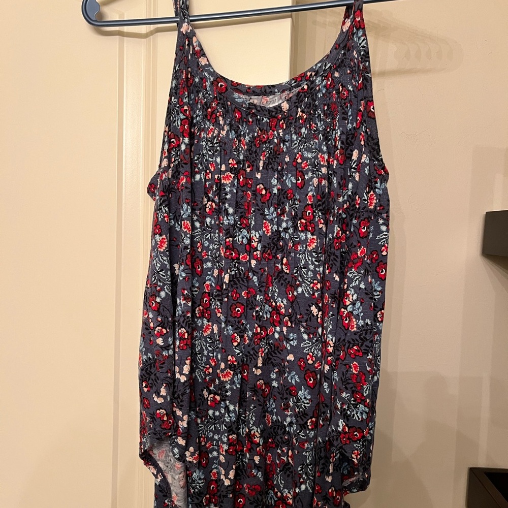 Maurices Floral Camisole - Navy and Red